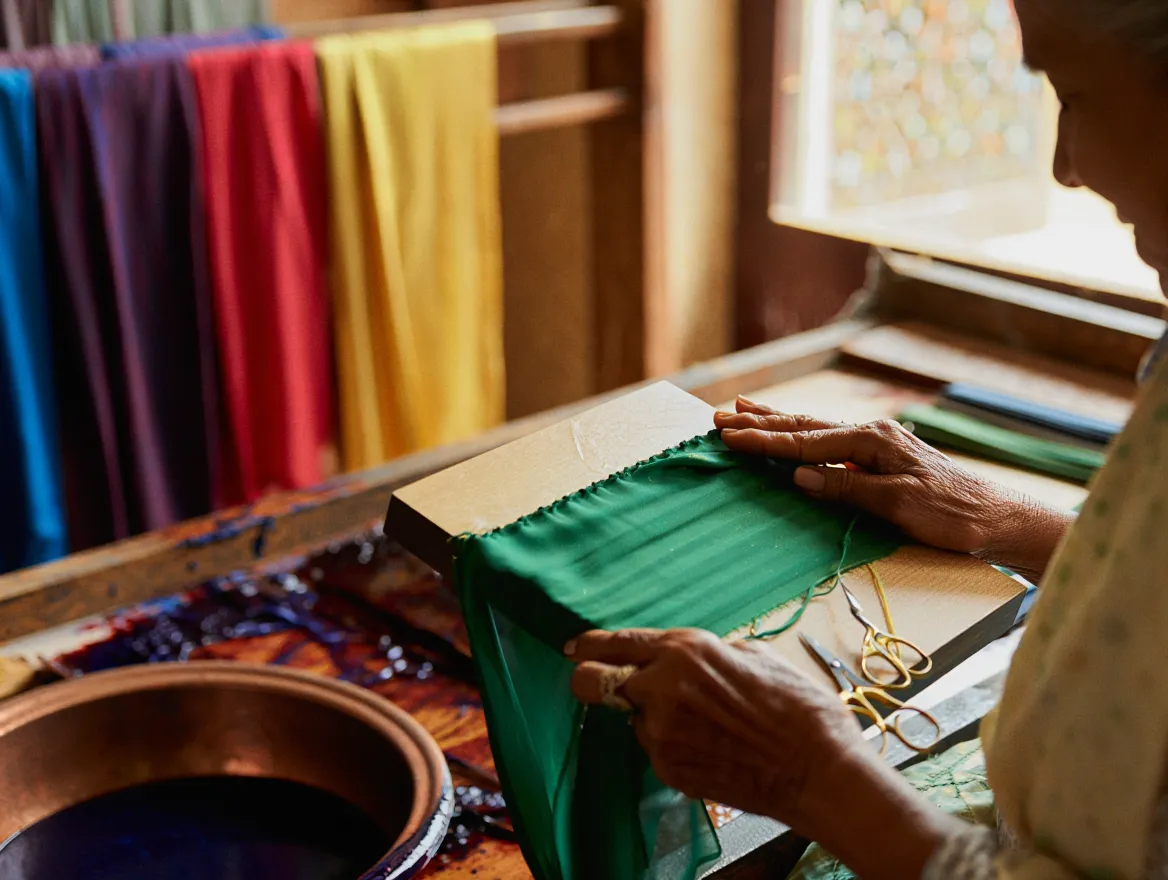 Silk scarf crafting